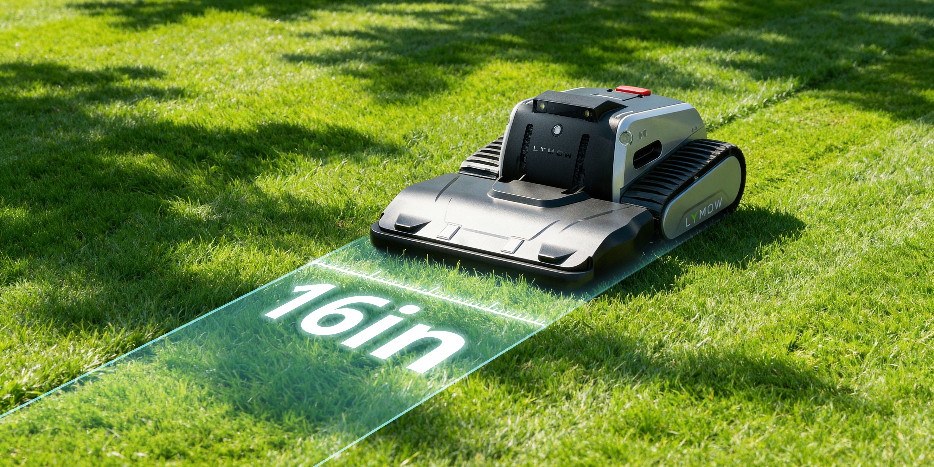 Lymow mowing a large residential lawn